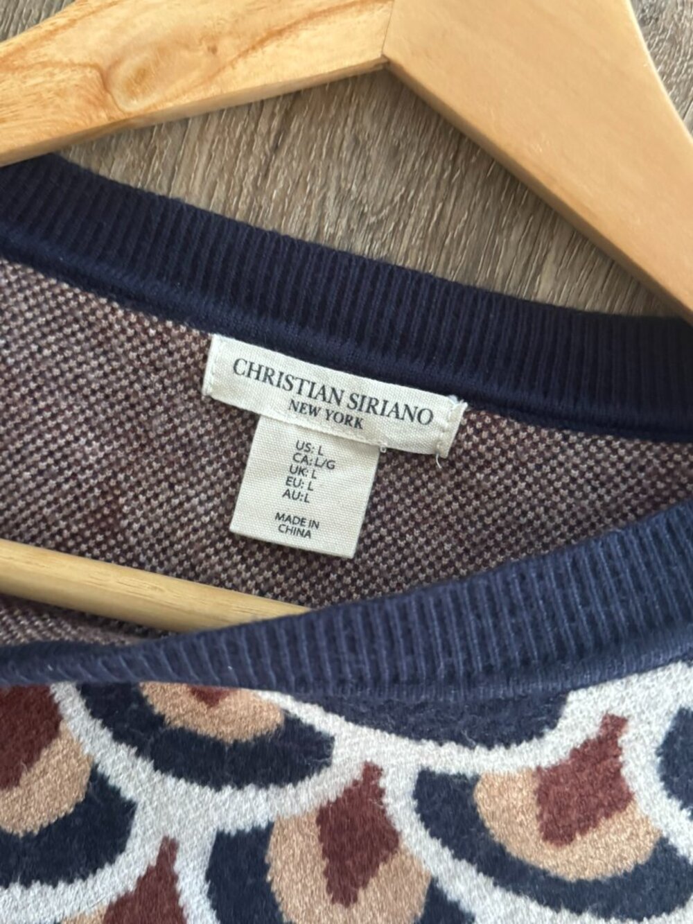 Christian Siriano NY Geometric Knit Sweater Top | Size Large - Picture 9 of 10